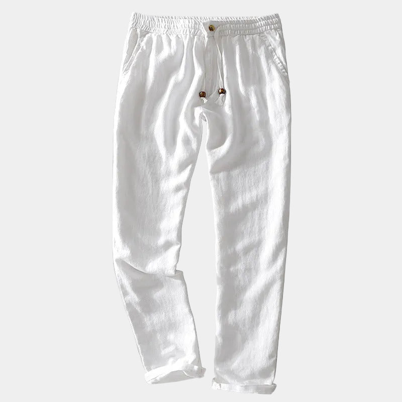 Herren Hose mit geradem Schnitt, elastischem Bund und Eingrifftaschen