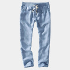 Herren Hose mit geradem Schnitt, elastischem Bund und Eingrifftaschen