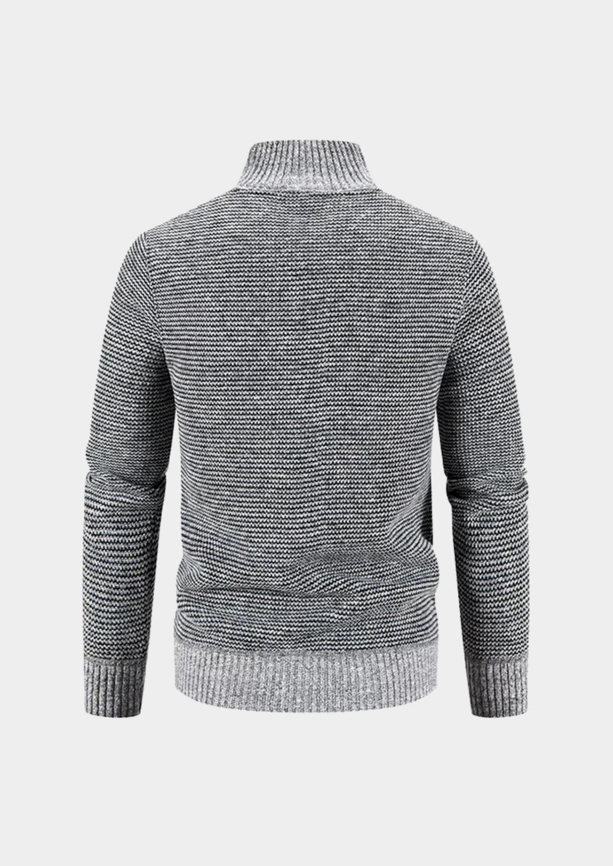 Herren Hybrid-Steppjacke mit Strickrücken und Strickärmeln – Übergangsjacke mit Stehkragen, Herbst Winter