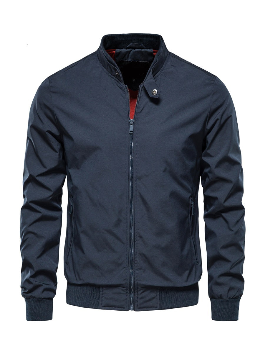 Herren Blouson Übergangsjacke mit Stehkragen und Reißverschluss