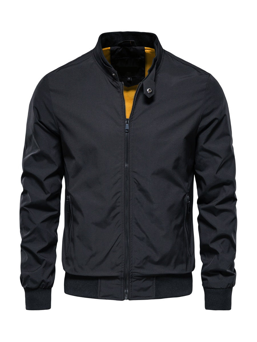 Herren Blouson Übergangsjacke mit Stehkragen und Reißverschluss