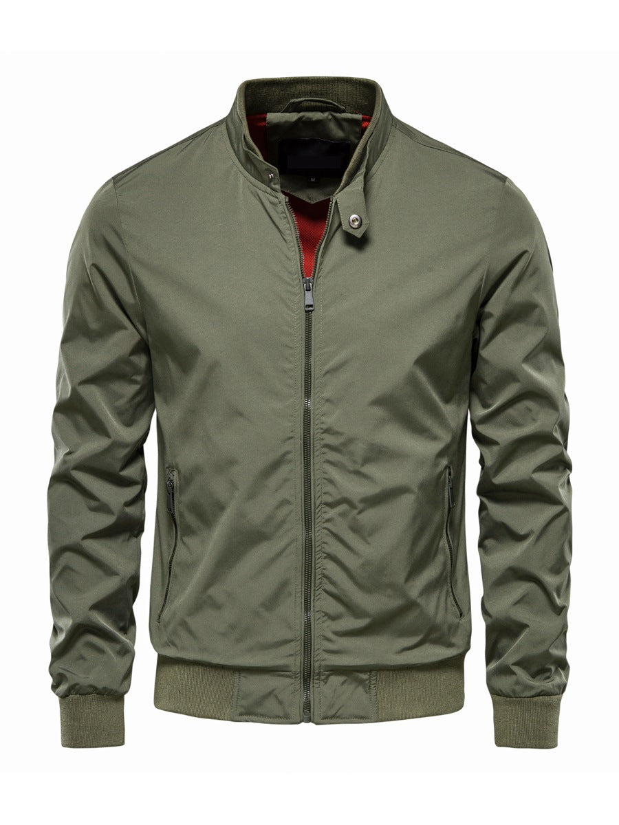 Herren Blouson Übergangsjacke mit Stehkragen und Reißverschluss