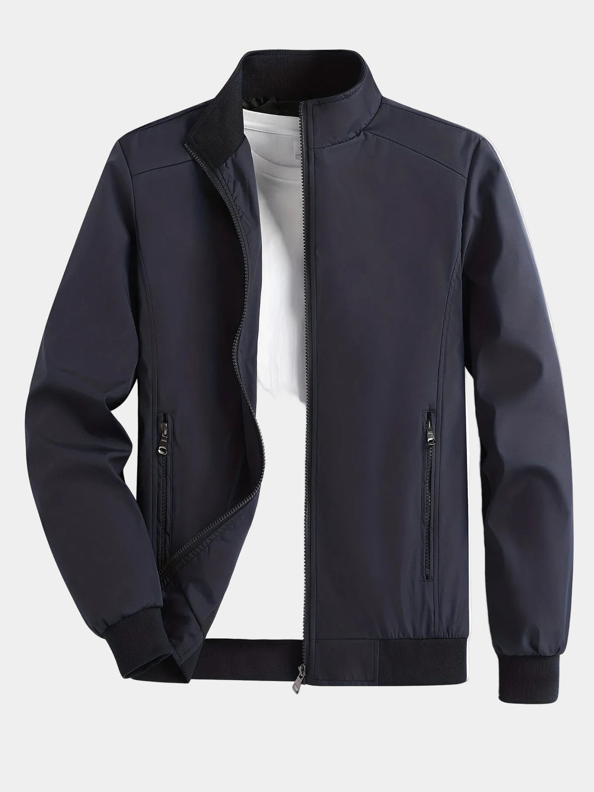 Herren Jacke mit Stehkragen und Reißverschluss