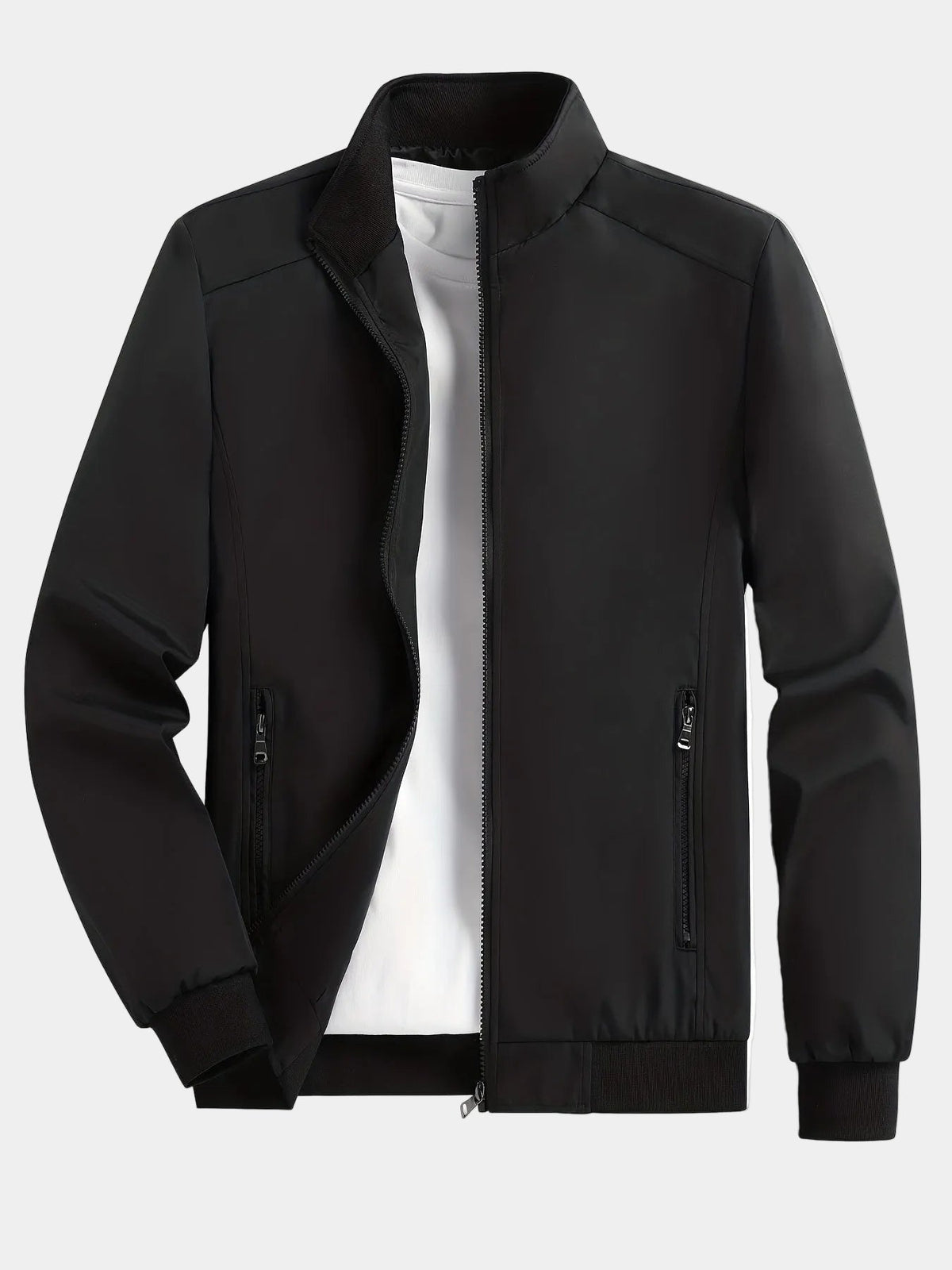 Herren Jacke mit Stehkragen und Reißverschluss
