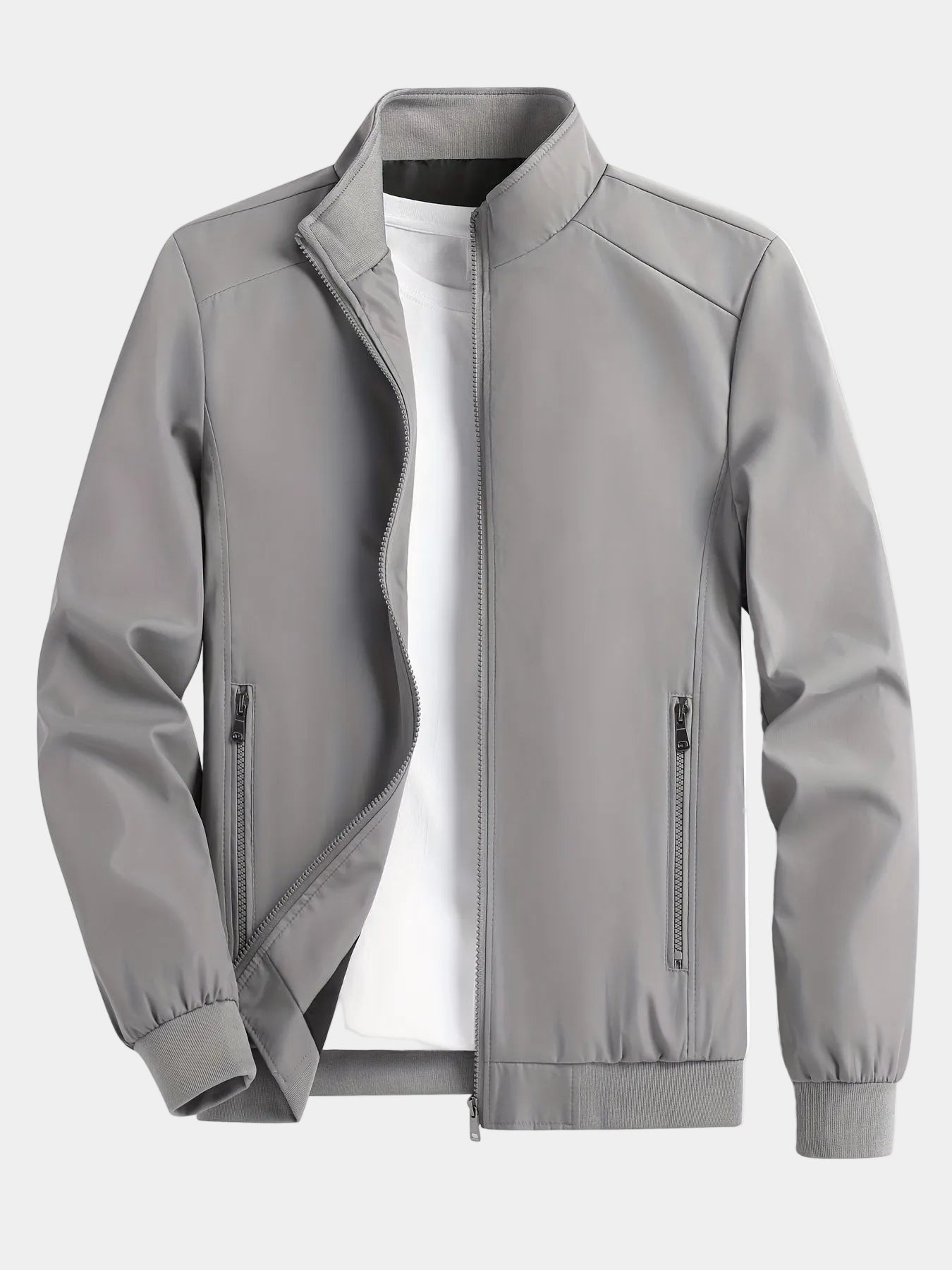 Herren Jacke mit Stehkragen und Reißverschluss