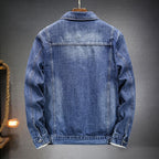 Herren Jeansjacke im klassischen Stil mit Knopfverschluss und Brusttaschen