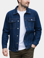 Herren Jeansjacke mit Knopfleiste und Brusttaschen
