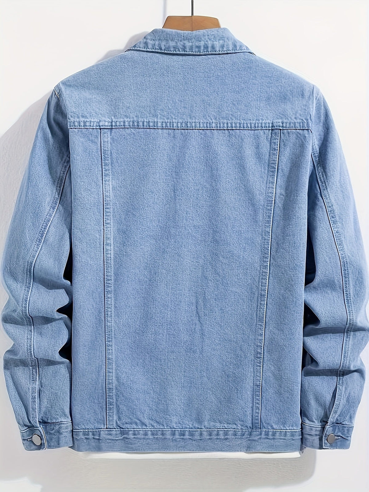 Herren Jeansjacke mit klassischem Kragen und Knopfverschluss