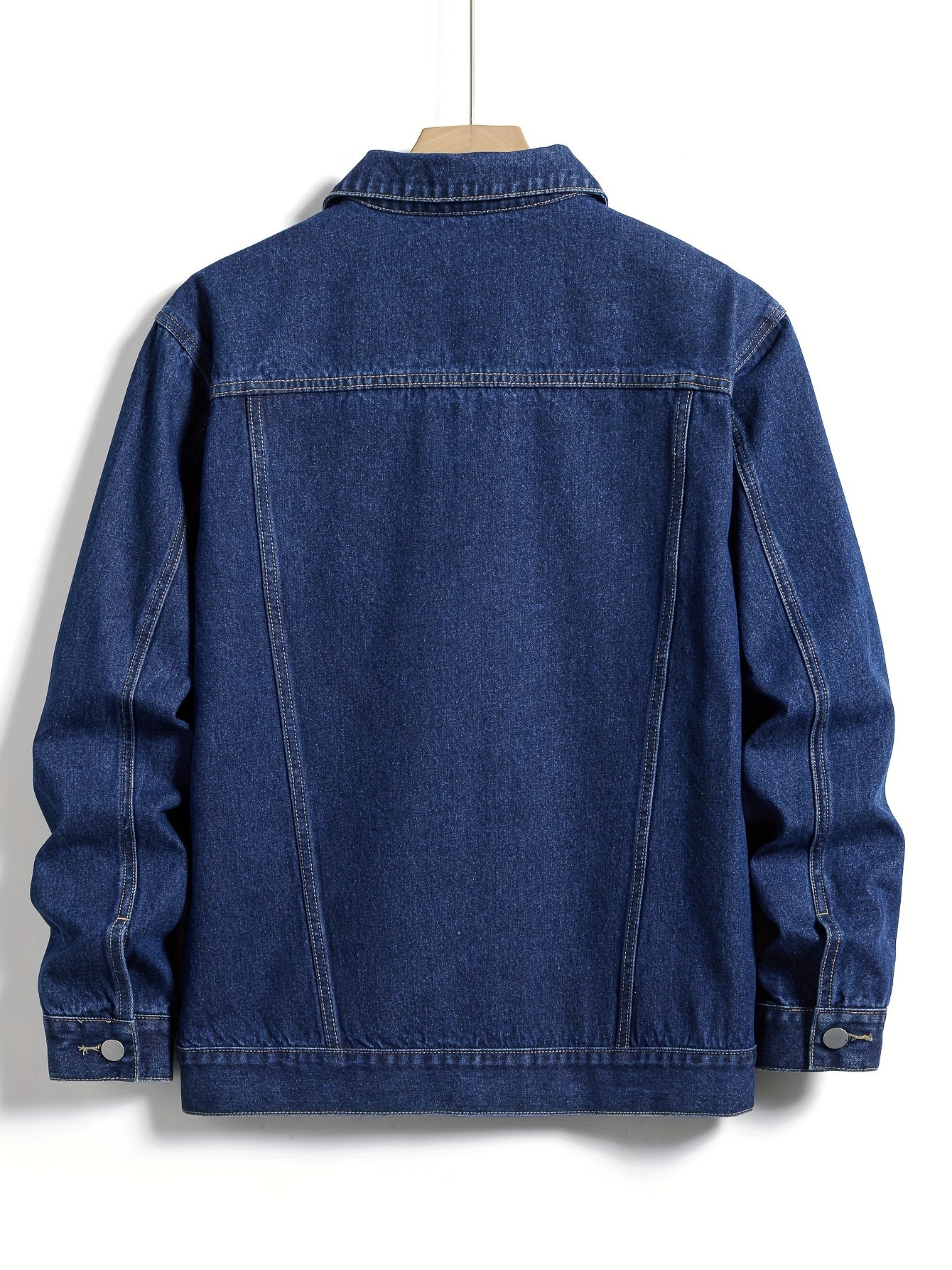 Herren Jeansjacke mit klassischem Kragen und Knopfverschluss