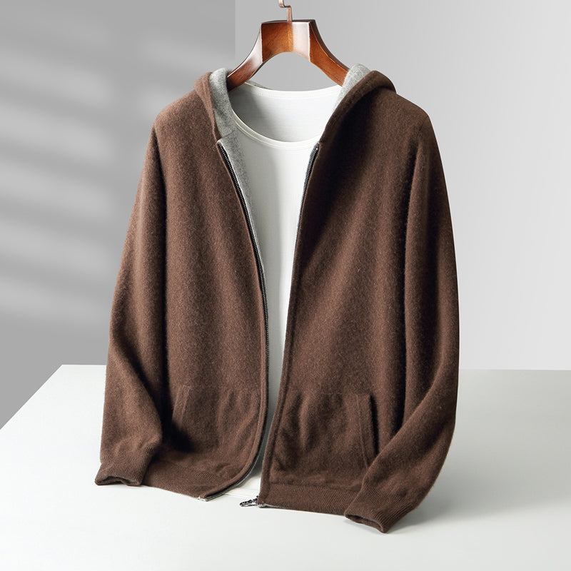 Herren Kapuzenjacke mit Reißverschluss und langen Ärmeln