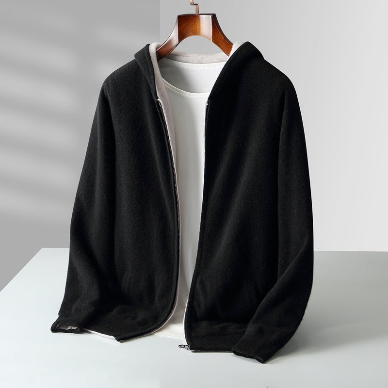 Herren Kapuzenjacke mit Reißverschluss und langen Ärmeln