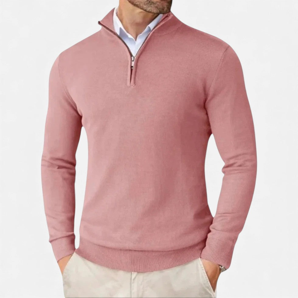 Herre Kashmir Half-Zip Sweater