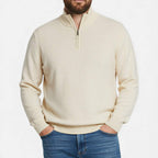 Herre Kashmir Half-Zip Sweater