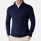 Herre Kashmir Half-Zip Sweater