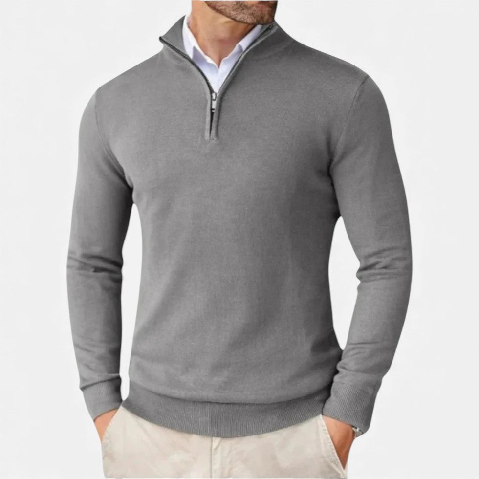 Herre Kashmir Half-Zip Sweater