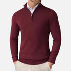 Herre Kashmir Half-Zip Sweater