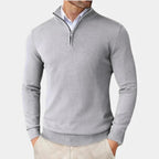 Herre Kashmir Half-Zip Sweater