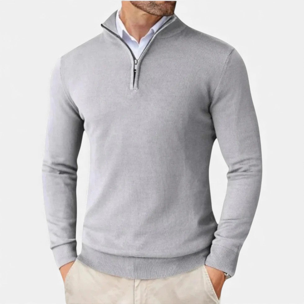 Herre Kashmir Half-Zip Sweater