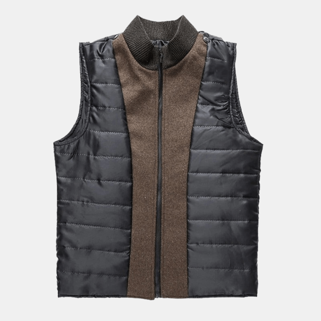 Herren Longline-Mantel mit hohem Halsausschnitt und strukturiertem Design