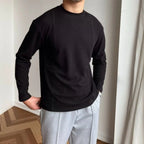 Herren Pullover mit Rundhalsausschnitt und strukturierter Strickoptik