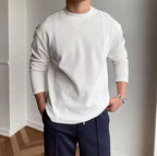 Herren Pullover mit Rundhalsausschnitt und strukturierter Strickoptik