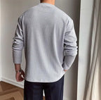 Herren Pullover mit Rundhalsausschnitt und strukturierter Strickoptik