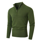 Herren Pullover mit Stehkragen und Halbzip
