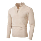 Herren Pullover mit Stehkragen und Halbzip