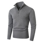 Herren Pullover mit Stehkragen und Halbzip