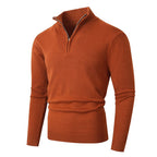 Herren Pullover mit Stehkragen und Halbzip