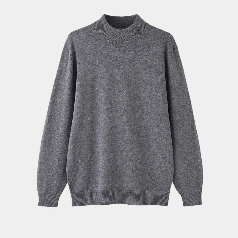 Herren Pullover mit Stehkragen und langen Ärmeln