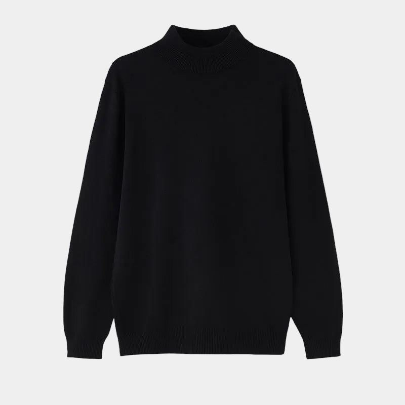 Herren Pullover mit Stehkragen und langen Ärmeln