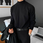 Herren Pullover mit Stehkragen und langen Ärmeln
