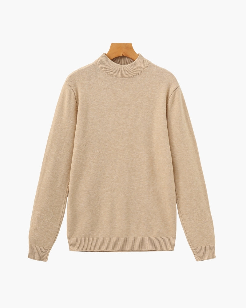 Herren Pullover mit langen Ärmeln und Stehkragen