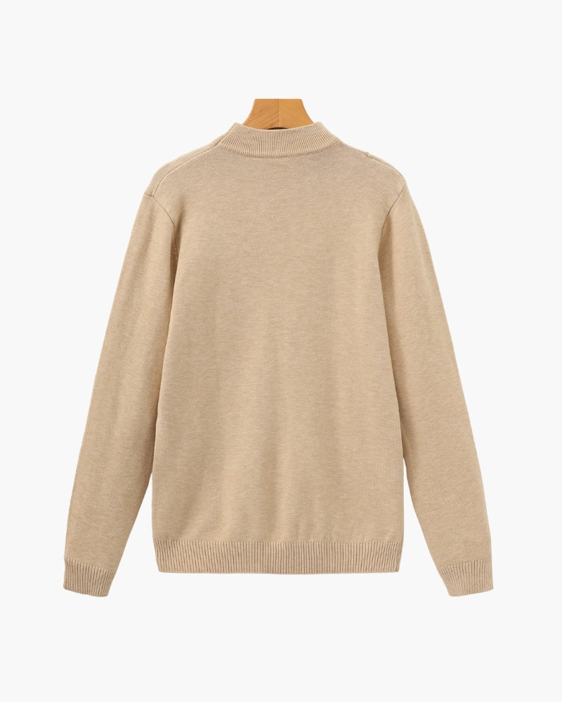 Herren Pullover mit langen Ärmeln und Stehkragen