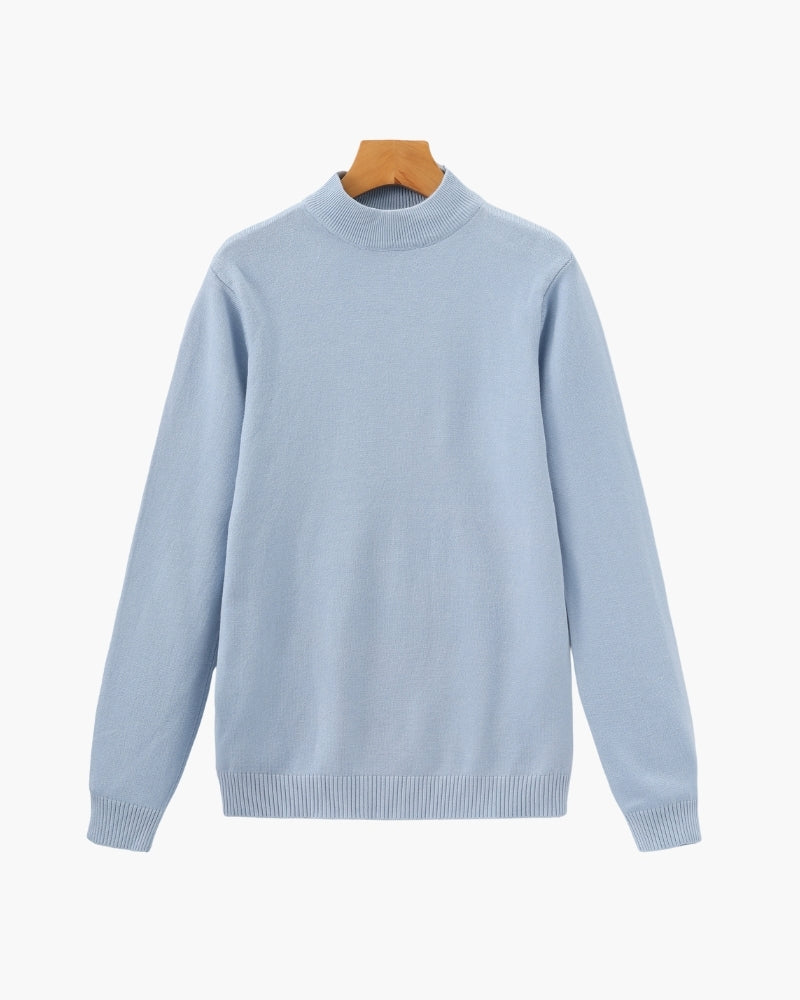 Herren Pullover mit langen Ärmeln und Stehkragen