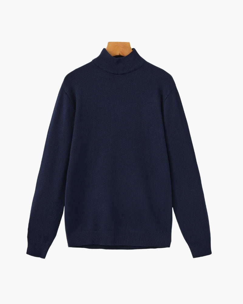 Herren Pullover mit langen Ärmeln und Stehkragen