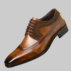Herren Richelieu Schuhe mit dekorativen Perforationen