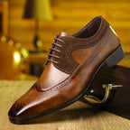 Herren Richelieu Schuhe mit dekorativen Perforationen