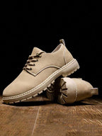 Herren Schnürschuhe mit matter Oberfläche und dicker Profilsohle
