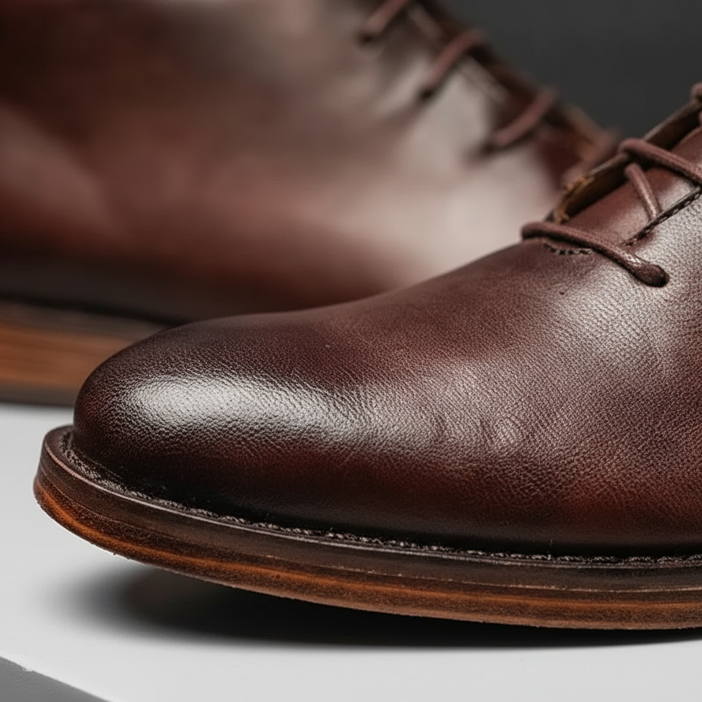 Herren Schnürstiefel mit hohem Schaft und rundem Zehenbereich