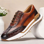 Herren Sneaker mit dicker Profilsohle und strukturierten Details