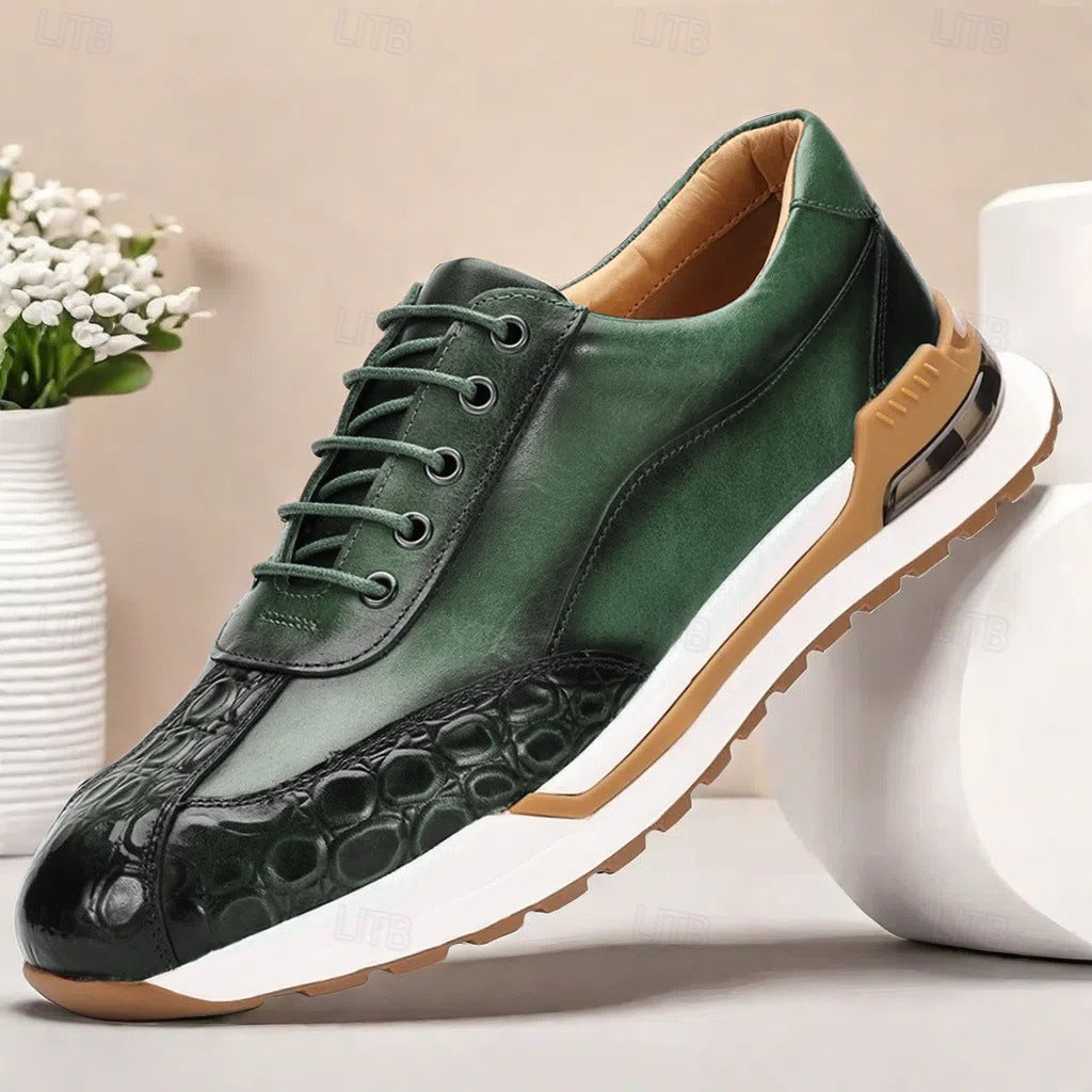 Herren Sneaker mit dicker Profilsohle und strukturierten Details