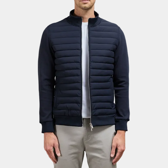 Herren Steppjacke mit Stehkragen und Reißverschluss