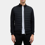 Herren Steppjacke mit Stehkragen und Reißverschluss