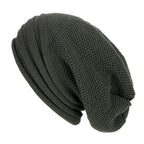Herren Oversized Wollmütze – Lässige Beanie in Waffelstrick, Winter