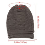 Herren Oversized Wollmütze – Lässige Beanie in Waffelstrick, Winter