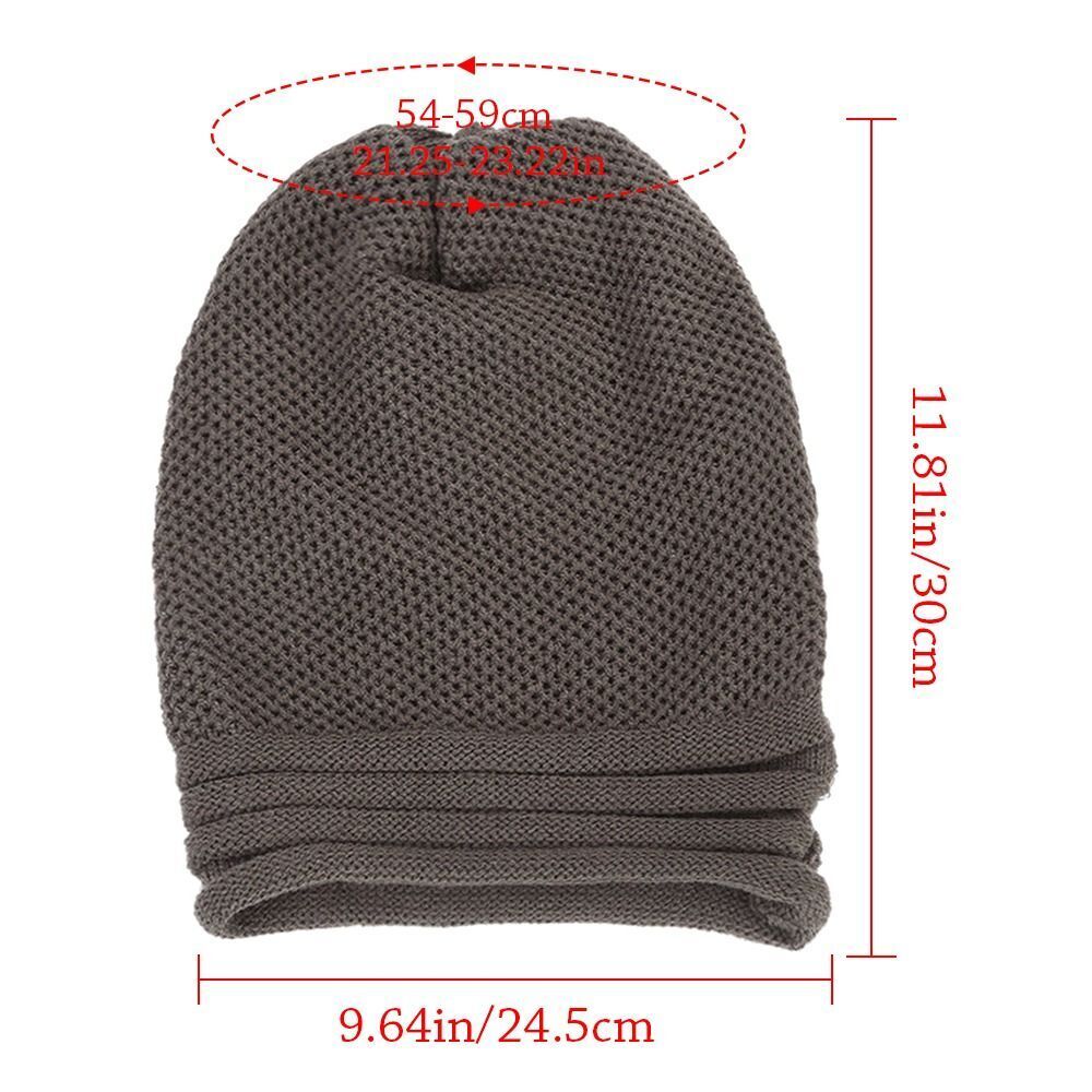 Herren Oversized Wollmütze – Lässige Beanie in Waffelstrick, Winter