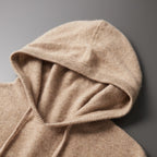 Herren Strickpullover mit Kapuze und Kordelzug