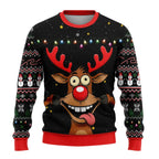 Herren Ugly Christmas Sweater – Lustiger Weihnachtspullover mit Motiv, Rundhals
